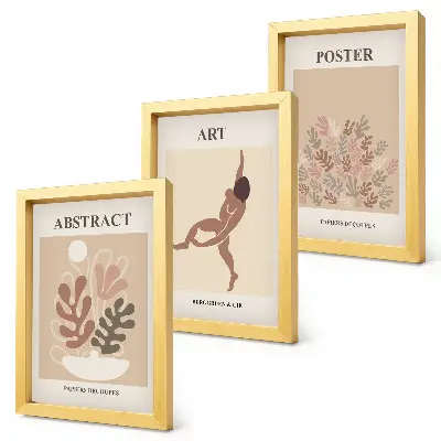 Set van ingelijste schilderijen van Henri Matisse stijlvolle abstracte composities