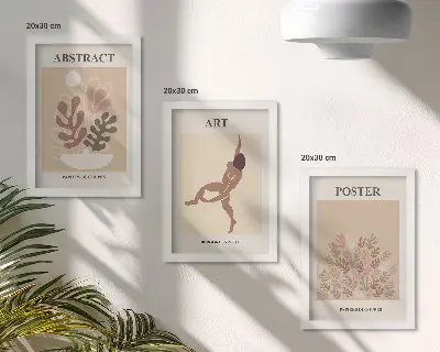 Set van ingelijste schilderijen van Henri Matisse stijlvolle abstracte composities