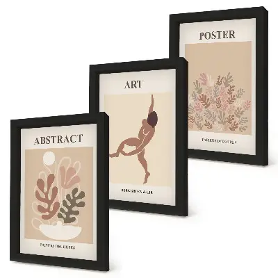 Set van ingelijste schilderijen van Henri Matisse stijlvolle abstracte composities