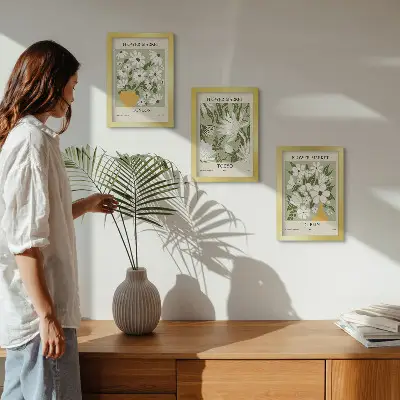 Gallery wall posters met bloemendesigns van Londen, Tokio en Dublin