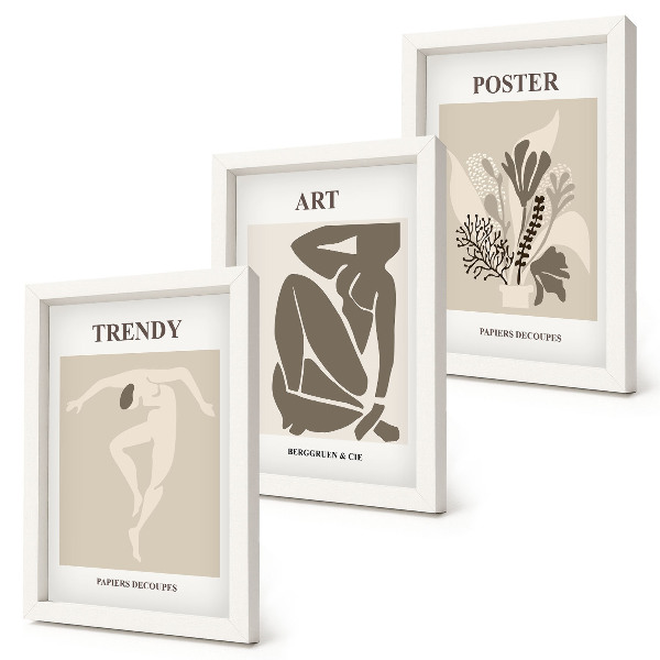 Set van ingelijste schilderijen Mensfiguren met planten van Henri Matisse