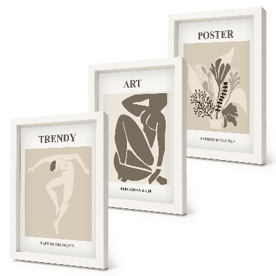 Set van ingelijste schilderijen Mensfiguren met planten van Henri Matisse