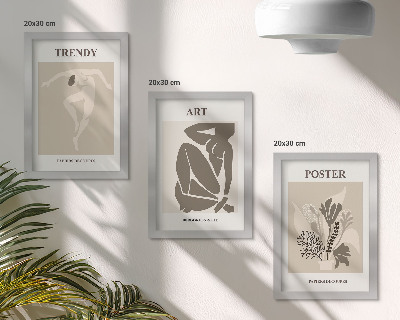 Set van ingelijste schilderijen Mensfiguren met planten van Henri Matisse