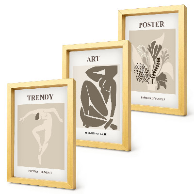 Set van ingelijste schilderijen Mensfiguren met planten van Henri Matisse