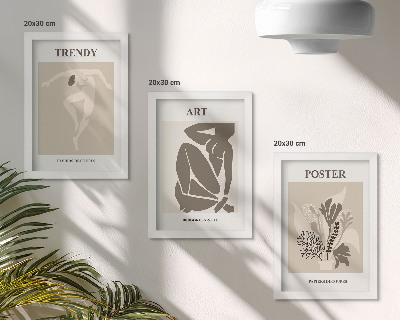 Set van ingelijste schilderijen Mensfiguren met planten van Henri Matisse