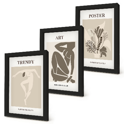 Set van ingelijste schilderijen Mensfiguren met planten van Henri Matisse