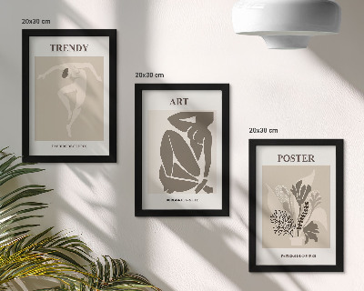 Set van ingelijste schilderijen Mensfiguren met planten van Henri Matisse