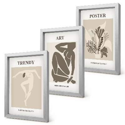 Set van ingelijste schilderijen Mensfiguren met planten van Henri Matisse