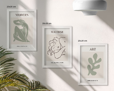 Gallery wall Stijlvolle figuren en planten in een minimalistisch design.