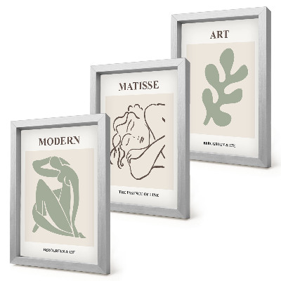Gallery wall Stijlvolle figuren en planten in een minimalistisch design.
