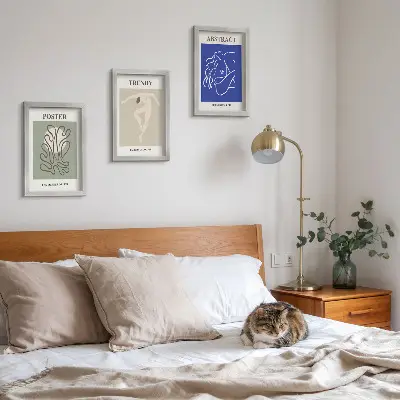Gallery wall met pastelillustraties van Henri Matisse