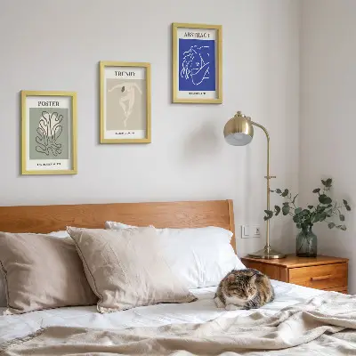 Gallery wall met pastelillustraties van Henri Matisse