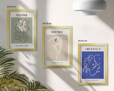 Gallery wall met pastelillustraties van Henri Matisse