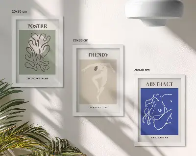 Gallery wall met pastelillustraties van Henri Matisse