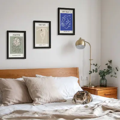 Gallery wall met pastelillustraties van Henri Matisse