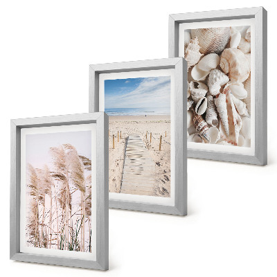 Gallery wall Zandstrand met schelpen en zeegras