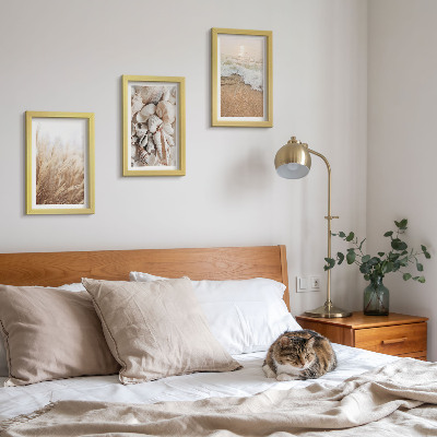 Gallery wall Strandmotieven met schelpen en zeegolven