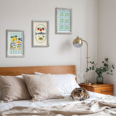 Gallery wall Illustraties van keukens in mediterrane stijl