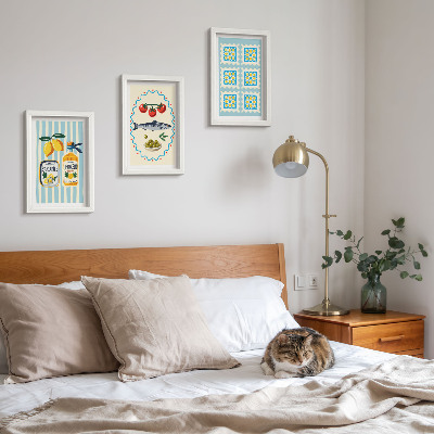 Gallery wall Illustraties van keukens in mediterrane stijl