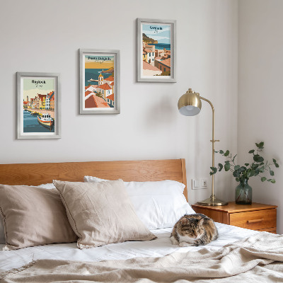 Gallery wall Uitzichten op Europese kust- en havensteden