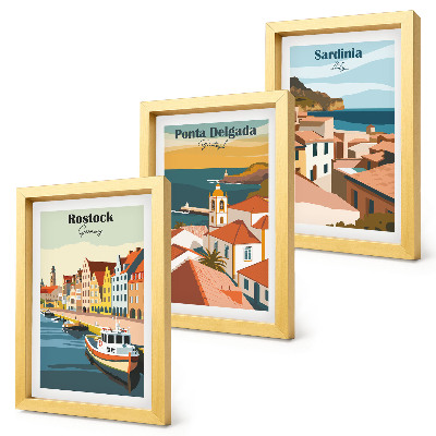 Gallery wall Uitzichten op Europese kust- en havensteden
