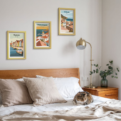 Gallery wall Uitzichten op Europese kust- en havensteden