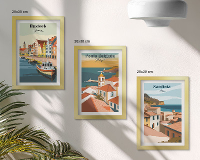 Gallery wall Uitzichten op Europese kust- en havensteden