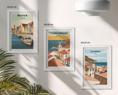 Gallery wall Uitzichten op Europese kust- en havensteden