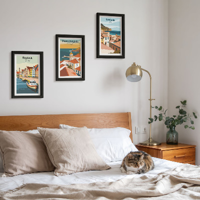 Gallery wall Uitzichten op Europese kust- en havensteden