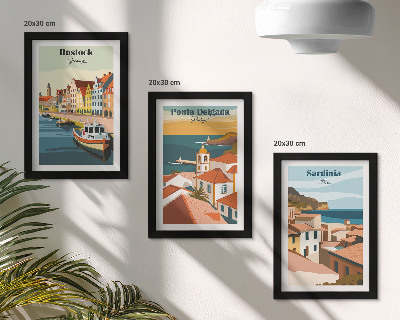 Gallery wall Uitzichten op Europese kust- en havensteden