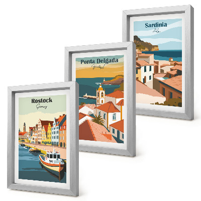 Gallery wall Uitzichten op Europese kust- en havensteden