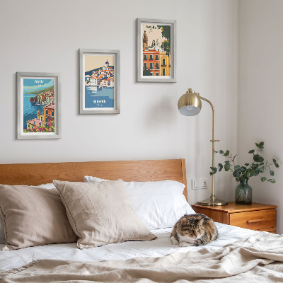 Gallery wall Landschappen van Europese steden met kleurrijke gebouwen