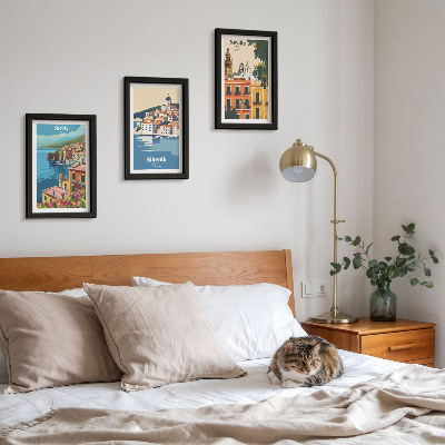 Gallery wall Landschappen van Europese steden met kleurrijke gebouwen