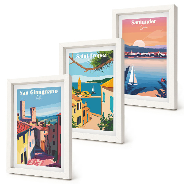 Gallery wall Italiaanse stadjes en nostalgische kustlandschappen