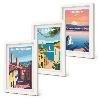 Gallery wall Italiaanse stadjes en nostalgische kustlandschappen