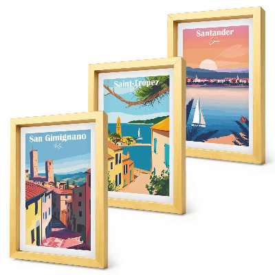 Gallery wall Italiaanse stadjes en nostalgische kustlandschappen