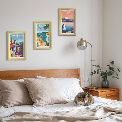 Gallery wall Italiaanse stadjes en nostalgische kustlandschappen
