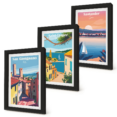 Gallery wall Italiaanse stadjes en nostalgische kustlandschappen