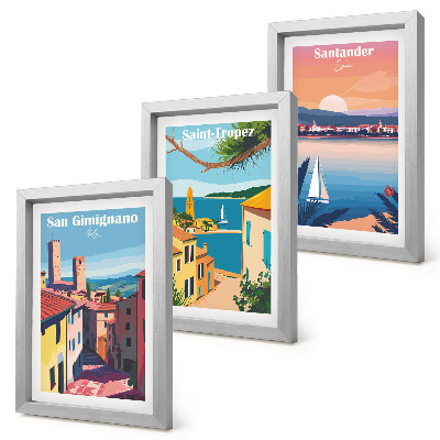 Gallery wall Italiaanse stadjes en nostalgische kustlandschappen