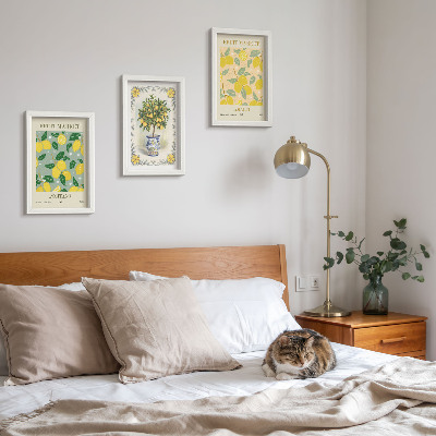 Gallery wall Italiaanse posters met citrusbomen en fruit