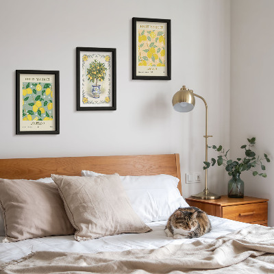 Gallery wall Italiaanse posters met citrusbomen en fruit