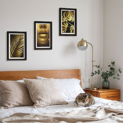 Gallery wall Palmbladeren, vrouwengezicht, monsterabladeren