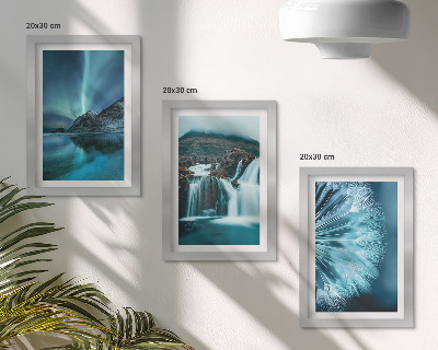 Gallery wall Winterlandschappen met watervallen en noorderlicht