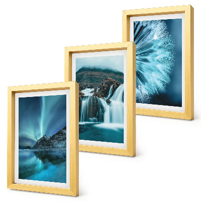 Gallery wall Winterlandschappen met watervallen en noorderlicht
