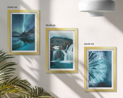 Gallery wall Winterlandschappen met watervallen en noorderlicht