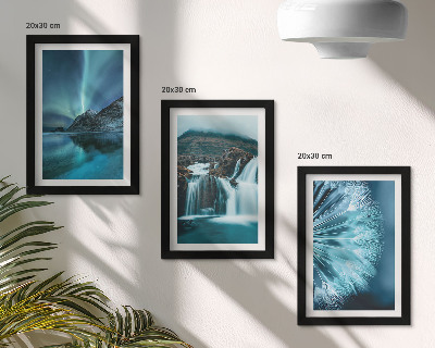 Gallery wall Winterlandschappen met watervallen en noorderlicht