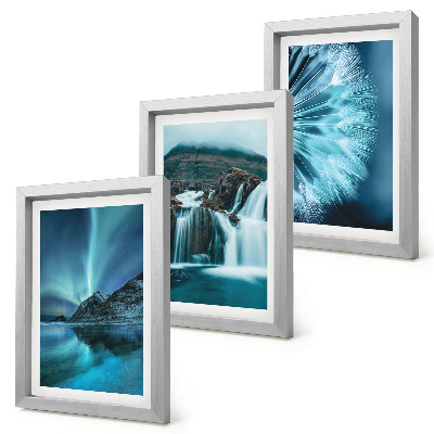 Gallery wall Winterlandschappen met watervallen en noorderlicht