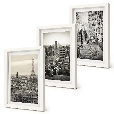 Gallerijmuur uitzicht op Parijs en New York met charmante trappen