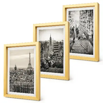 Gallerijmuur uitzicht op Parijs en New York met charmante trappen