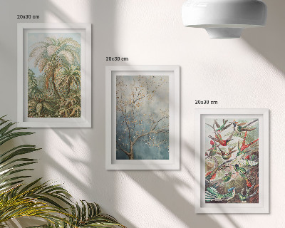 Gallery wall Tropische planten en kleurrijke vogels in de natuur